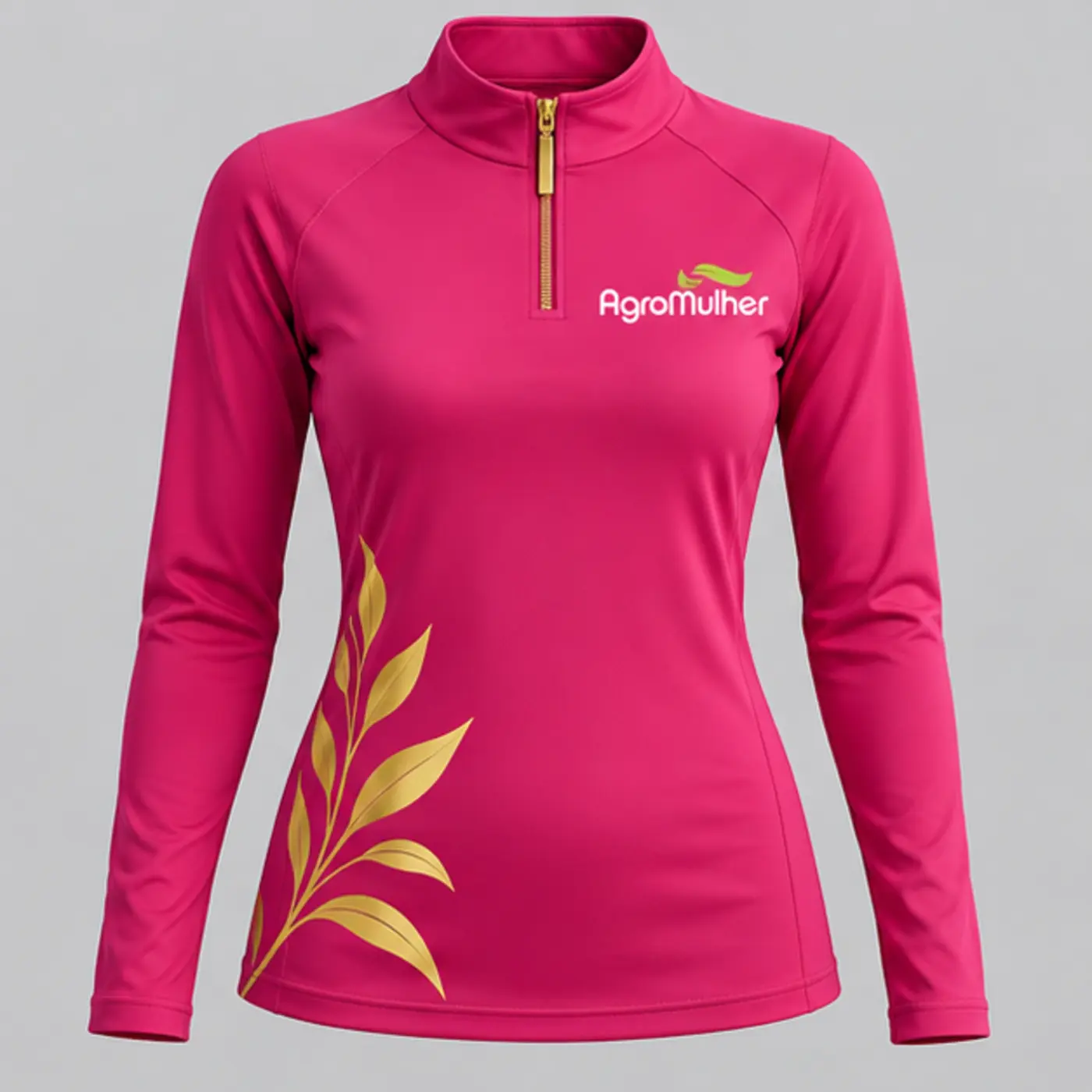 Camisa UV feminina AgroMulher rosa-pink