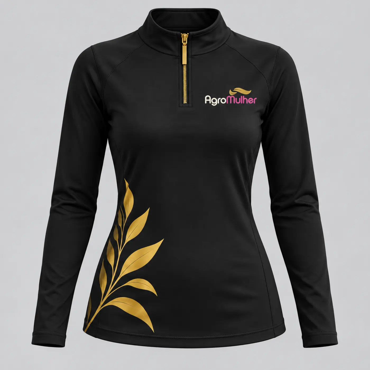 Camisa UV feminina AgroMulher preta
